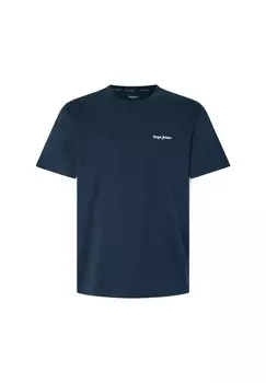 Футболка с принтом AXEL C Pepe Jeans, темно-синий