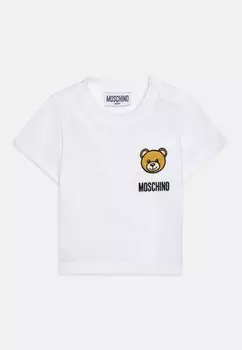 Футболка с принтом BABY ADDITION UNISEX MOSCHINO, цвет bianco ottico