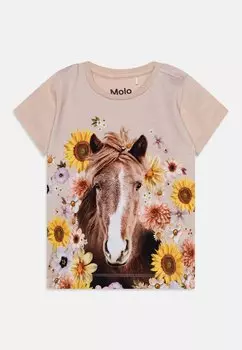 Футболка с принтом Baby Elly Short Sleves Molo, цвет sand/yellow