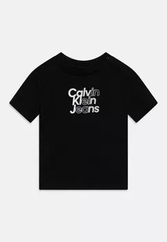 Футболка с принтом BABY GRADIENT LOGO UNISEX Calvin Klein Jeans, цвет black