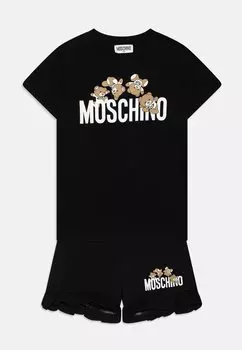Футболка с принтом BABY SET MOSCHINO, цвет nero/black