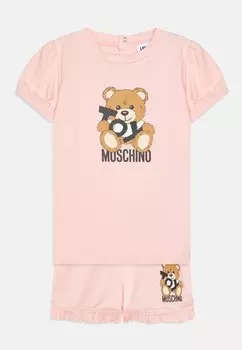 Футболка с принтом BABY SET MOSCHINO, розовый