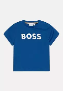 Футболка с принтом BABY SHORT SLEEVES TEE BOSS Kidswear, цвет electric blue