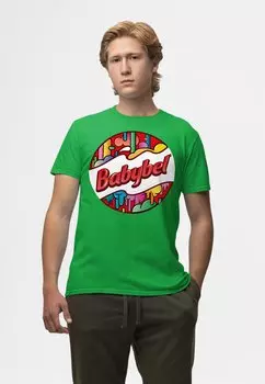 Футболка с принтом BABYBEL POP ART Henry Tiger, зеленый