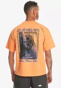 Футболка с принтом BACK FLASH Quiksilver, цвет orange