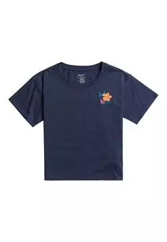 Футболка с принтом BACK ON MY FEET C Roxy, цвет blue