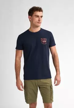 Футболка с принтом BACK PRINT BEACHBAY Petrol Industries, темно-синий