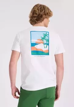 Футболка с принтом Back Sunset WESTMARK LONDON, белая