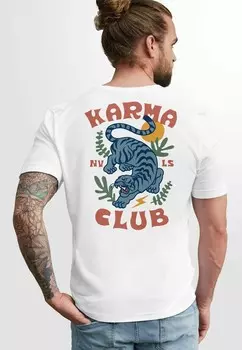 Футболка с принтом BACK TIGER RCKEN UND BRUSTLOGO SOMMER FASHION STREETSTYLE Neverless, белый