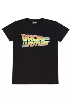 Футболка с принтом BACK TO THE FUTURE VINTAGE LOGO Henry Tiger, черный