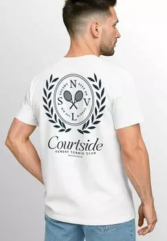 Футболка с принтом BACKPRINT TENNIS CLUB Neverless, белый