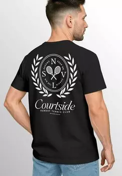 Футболка с принтом BACKPRINT TENNIS CLUB Neverless, черный