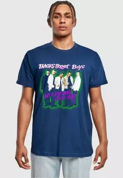 Футболка с принтом BACKSTREET PLAYING GAMES ROUND NECK Merchcode, светло-голубой