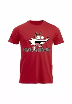 Футболка с принтом BAD NATURE FOX rockshirts, красный