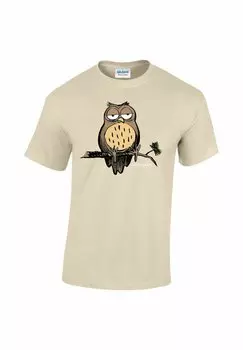 Футболка с принтом Bad Nature Owl rockshirts, цвет sand