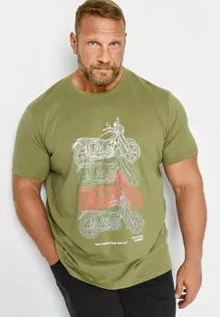 Футболка с принтом BadRhino, зеленый