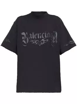 Футболка с принтом Balenciaga, черный