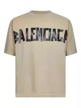 Футболка с принтом BALENCIAGA, нейтральный