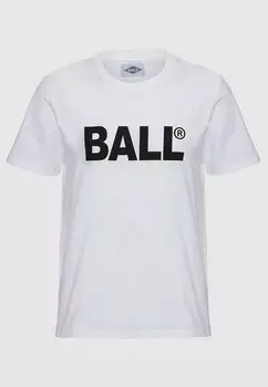 Футболка с принтом BALL, белый