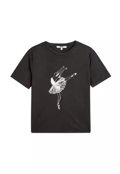 Футболка с принтом BALLERINA Koton, антрацит