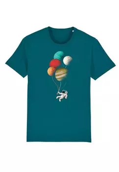 Футболка с принтом BALLOON SPACEMAN Watapparel, цвет ocean depth