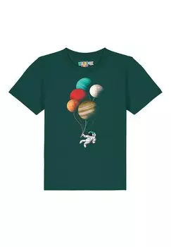 Футболка с принтом BALLOON SPACEMAN Watapparel, цвет glazed green