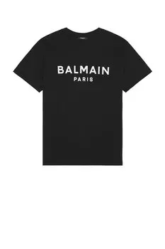 Футболка с принтом BALMAIN, цвет Black & White