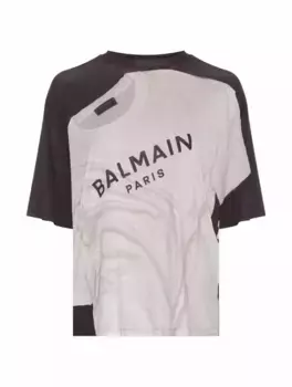 Футболка с принтом Balmain, мультиколор