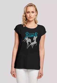 Футболка с принтом BAMBI GREAT LOVE STORY F4NT4STIC, черный