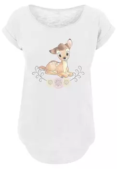 Футболка с принтом BAMBI WATERCOLOUR WASSERFARBEN F4NT4STIC, белый