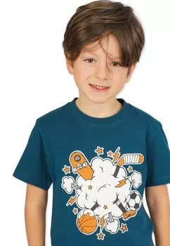 Футболка с принтом Band Of Rascals, цвет dark petrol