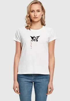 Футболка с принтом BANKSY HEARTS BOX Merchcode, белый