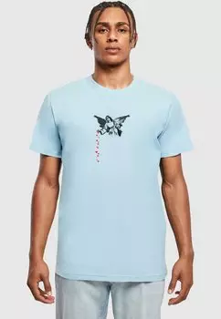 Футболка с принтом BANKSY-HEARTS Merchcode, светло-голубой