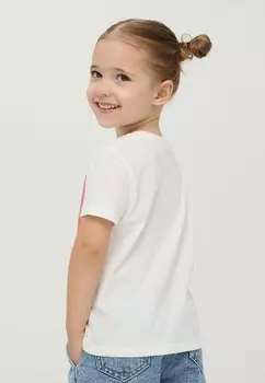 Футболка с принтом BARBIE® CON GLITTER Terranova, белый