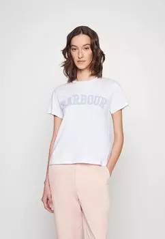 Футболка с принтом Barbour, белый