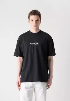 Футболка с принтом Barbour International, черный