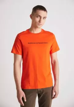 Футболка с принтом Barbour, оранжевый