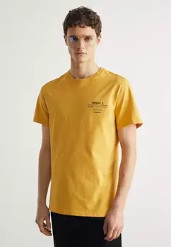 Футболка с принтом Barbour, золотой
