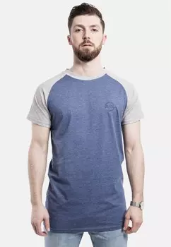 Футболка с принтом BASEBALL RAGLAN Blackskies, синий