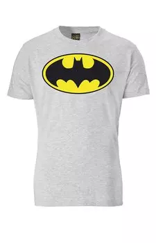 Футболка с принтом BATMAN LOGO LOGOSHIRT, цвет grau meliert