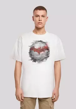 Футболка с принтом BATMAN LOGO WALL F4NT4STIC, белый