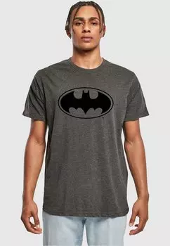 Футболка с принтом BATMAN MONOCHROME LOGO Merchcode, цвет charcoal