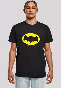 Футболка с принтом BATMAN TV SERIES LOGO ROUND NECK F4NT4STIC, цвет black