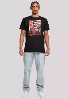 Футболка с принтом BATMAN V SUPERMAN FALSE GOD WITH ROUND NECK F4NT4STIC, черный