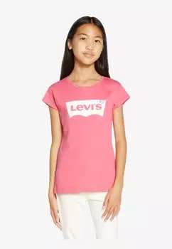Футболка с принтом Batwing Tee Levi's, цвет tea tree pink