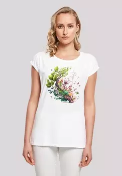 Футболка с принтом BAUM MIT BLUMEN TEE F4NT4STIC, белый