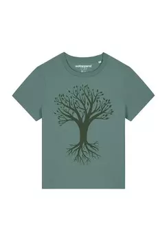 Футболка с принтом BAUM watapparel, темно-зеленый