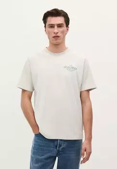 Футболка с принтом BAZAAR Scalpers, светло-серый