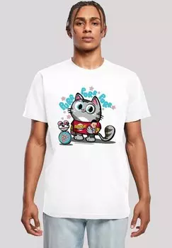 Футболка с принтом BAZINGA KITTY F4NT4STIC, белый