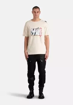 Футболка с принтом Be Edgy, цвет offwhite